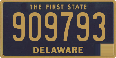 DE license plate 909793