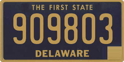 DE license plate 909803