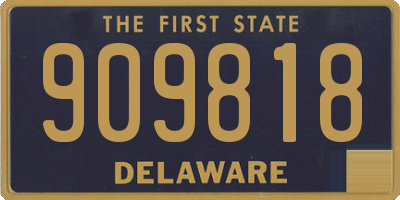 DE license plate 909818
