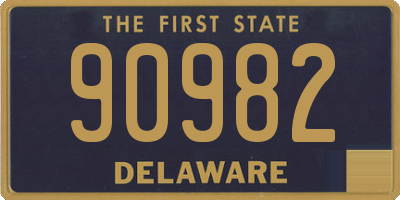 DE license plate 90982