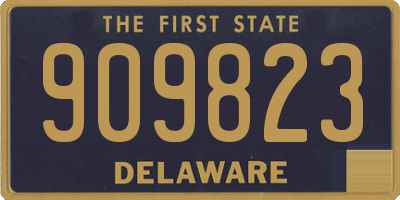 DE license plate 909823