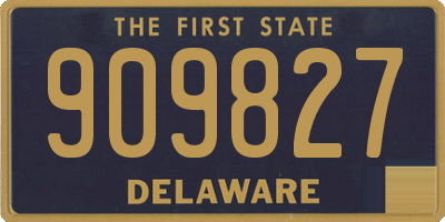 DE license plate 909827