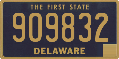 DE license plate 909832