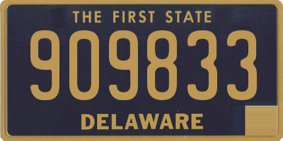 DE license plate 909833