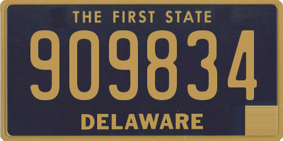 DE license plate 909834