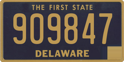 DE license plate 909847