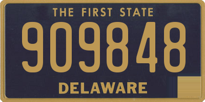 DE license plate 909848