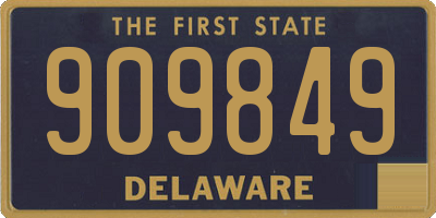 DE license plate 909849
