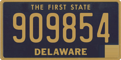 DE license plate 909854