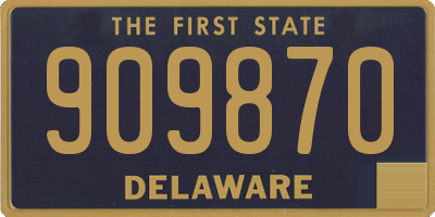 DE license plate 909870