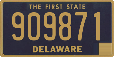 DE license plate 909871
