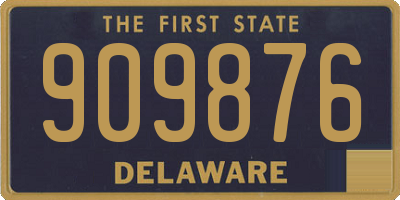 DE license plate 909876