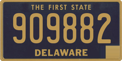 DE license plate 909882