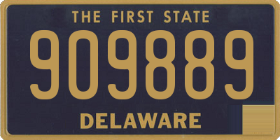 DE license plate 909889