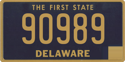 DE license plate 90989