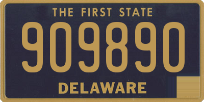 DE license plate 909890