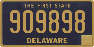 DE license plate 909898