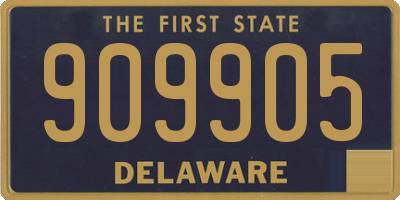DE license plate 909905