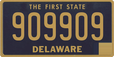 DE license plate 909909