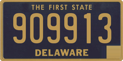 DE license plate 909913