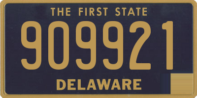 DE license plate 909921
