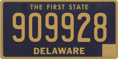 DE license plate 909928