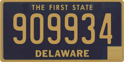 DE license plate 909934