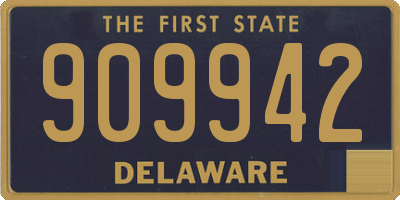 DE license plate 909942