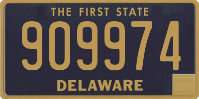 DE license plate 909974
