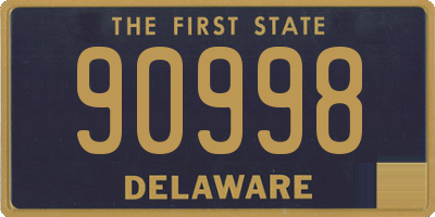 DE license plate 90998