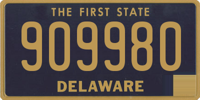 DE license plate 909980
