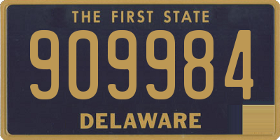 DE license plate 909984