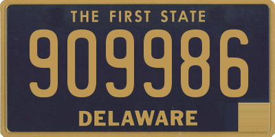 DE license plate 909986