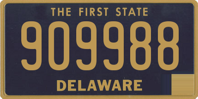 DE license plate 909988
