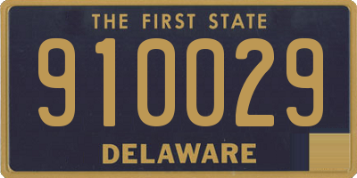 DE license plate 910029