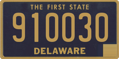 DE license plate 910030