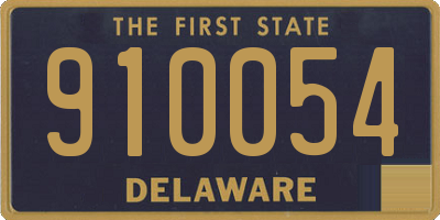 DE license plate 910054