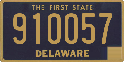 DE license plate 910057