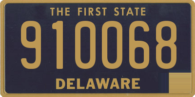 DE license plate 910068