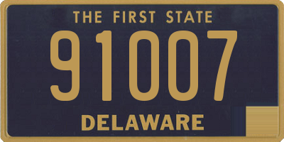 DE license plate 91007