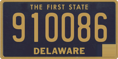 DE license plate 910086