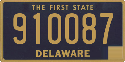 DE license plate 910087