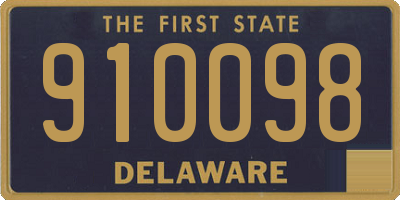 DE license plate 910098