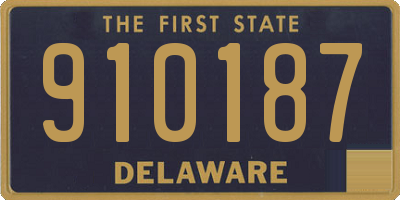 DE license plate 910187