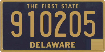 DE license plate 910205