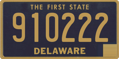DE license plate 910222
