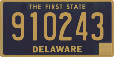 DE license plate 910243