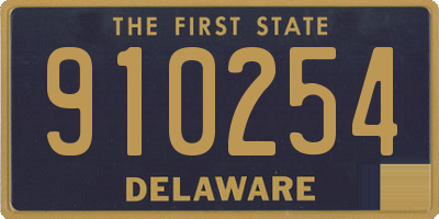 DE license plate 910254