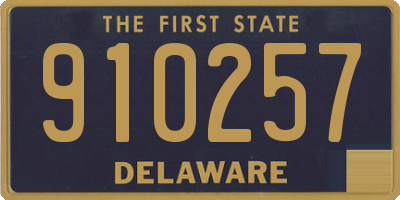 DE license plate 910257