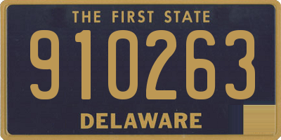 DE license plate 910263